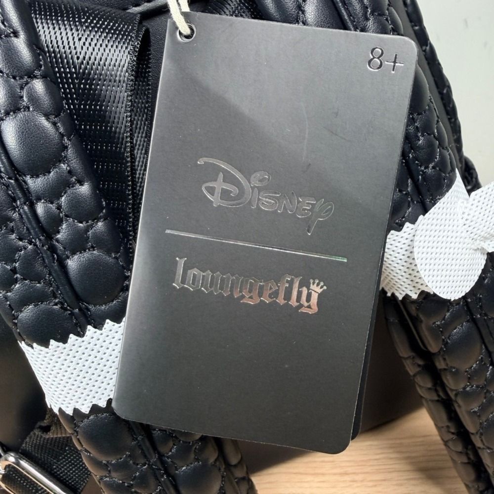 Loungefly Disney Artist Sketch Mini Backpack Black White Mickey Quilted WDBK3346 - Picture 8 of 9